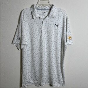 Puma Golf Quail Hollow Presidents Cup Beach Print Men’s L Polo Embroidered Logos
